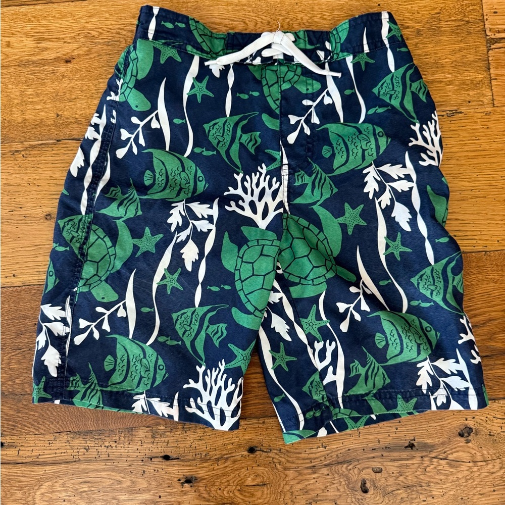 Janie and Jack Ocean Print Swim Shorts size 7